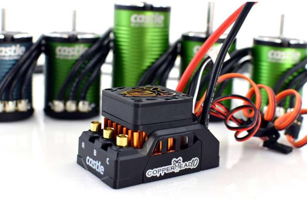 Castle Creations 1/10 Copperhead 1406-2280Kv Sensored Brushless ESC/Motor Combo, CSE10016606, Black, Green