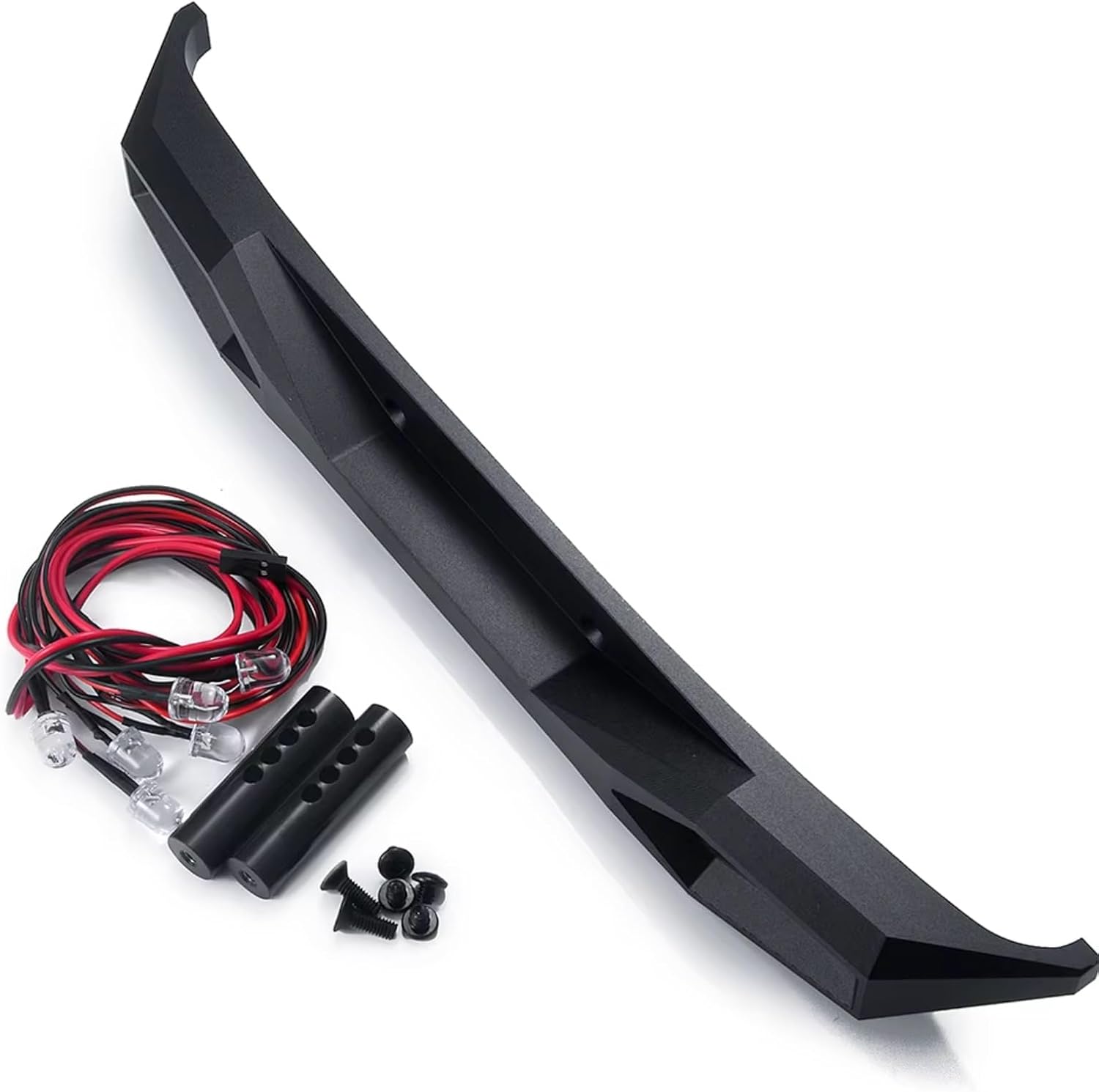 RC Accessories For Axial For Wrangler SCX6 Trail Honcho AXI05000 AXI05001 1/6 RC Crawler Car Metal Front Rear Bumper With Light Truck(Front Rear)