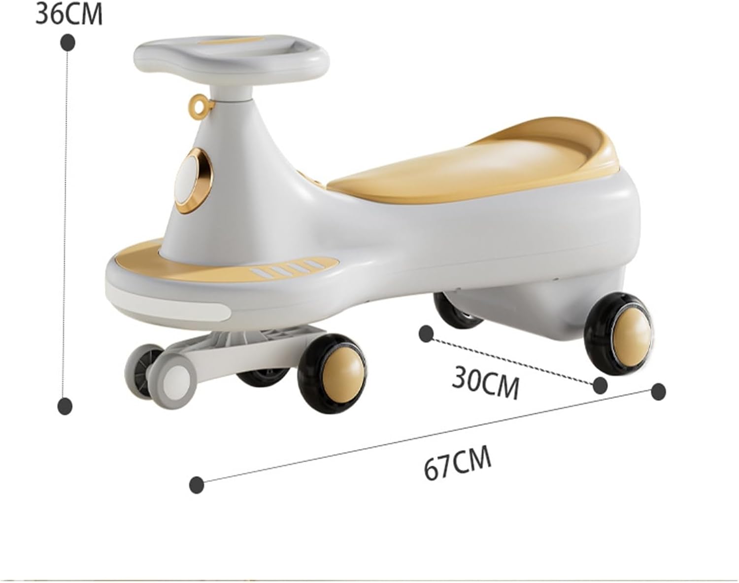 Wiggle Car Boys and Girls Swing Car Silent Flashing Wheels Anti-Rollover Ride On Toy for Indoor Outdoor(Green)