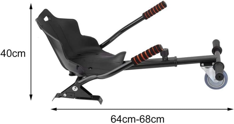 Universal Hoverboard Seat Attachment Hover Board Go Kart with Adjustable Frame Length Compatible with Most Hoverboard Self Balancing Scooters