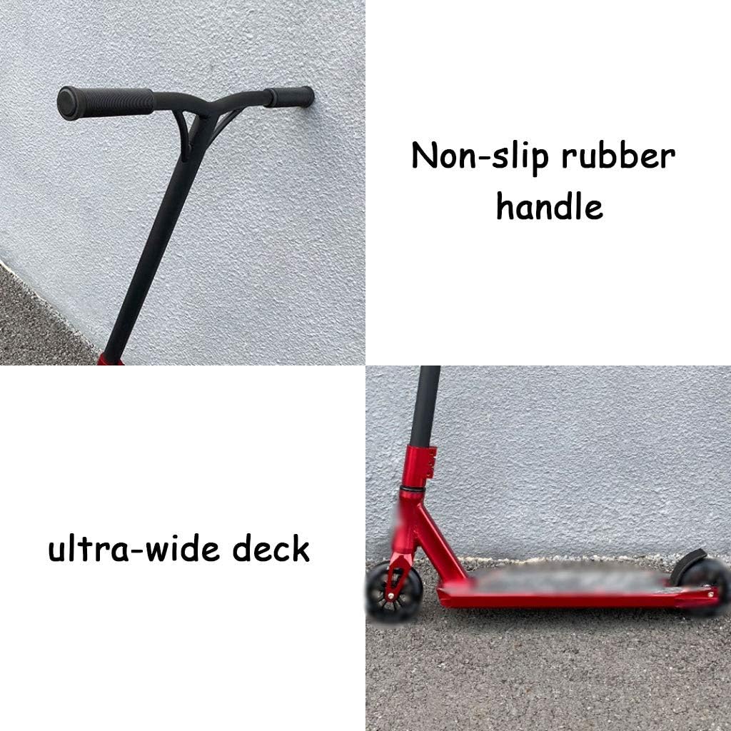 Scooters Kick Scooter for Adults Teens, Elite Pro Stunt Scooters, Freestyle Trick Scooter, Advanced Competition-Ready (Color : Red, Size : 51 * 59 * 86cm)