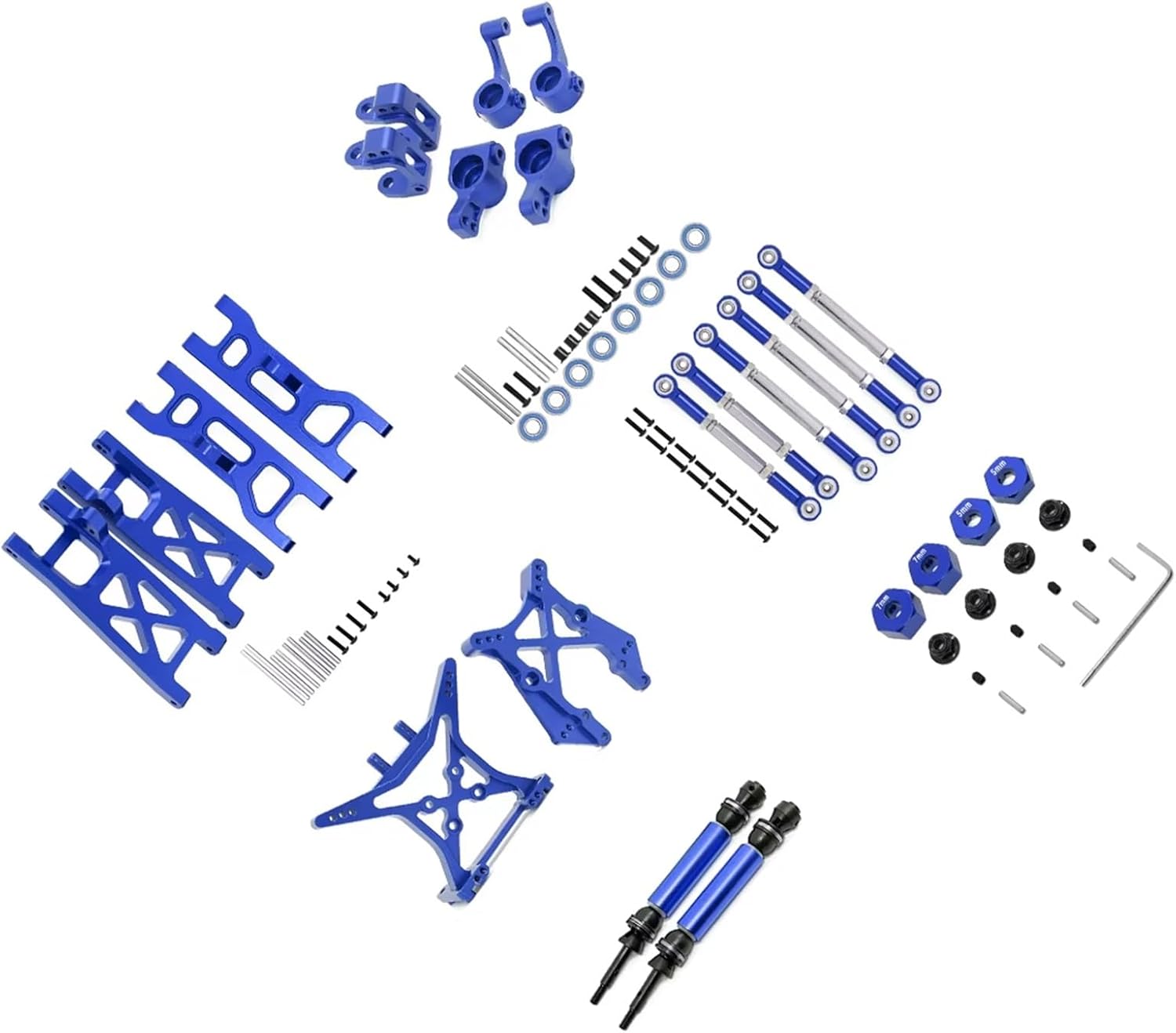 RC Car Parts Compatible with ECX 2WD for Ruckus for Torment for Brutus for Circuit 1/10 RC Car Upgrades Parts Metal Upgrade Accessories Kit