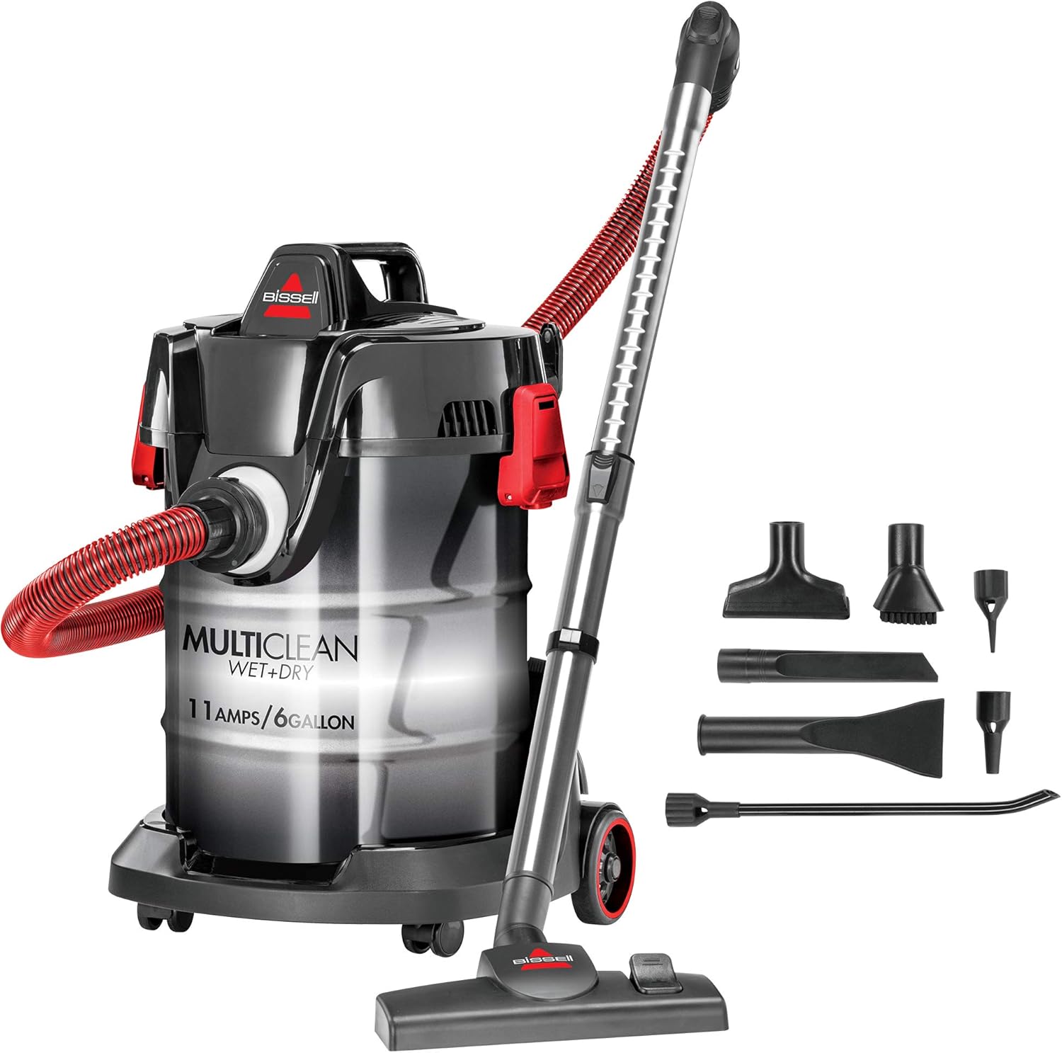 Bissell 2035M MultiClean Wet/Dry Garage and Auto Vacuum Cleaner, Red