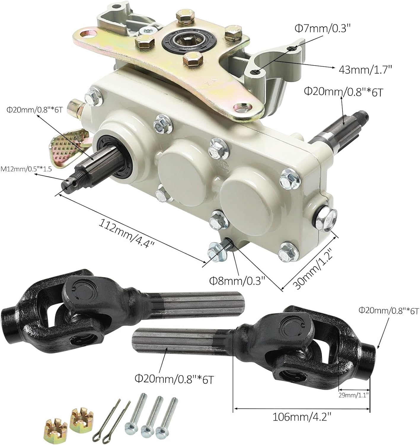 Reverse Gear Box Transmission For UTV 4WD ATV Quad Go Kart 4 Wheelers GY6 Engine