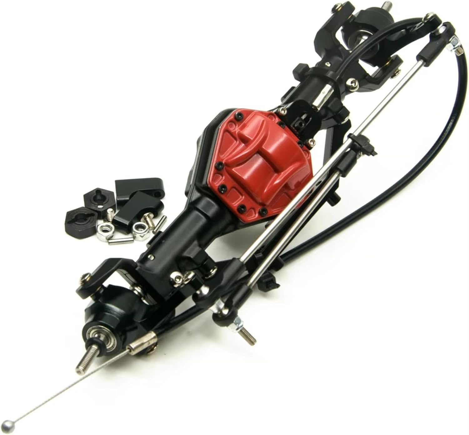 Compatible with Axial for SCX10 CC01 F350 1/10 RC Crawler Car Parts Metal Alloy Front and Rear Complete Axle Set RC Front and Rear Axle(1Set)