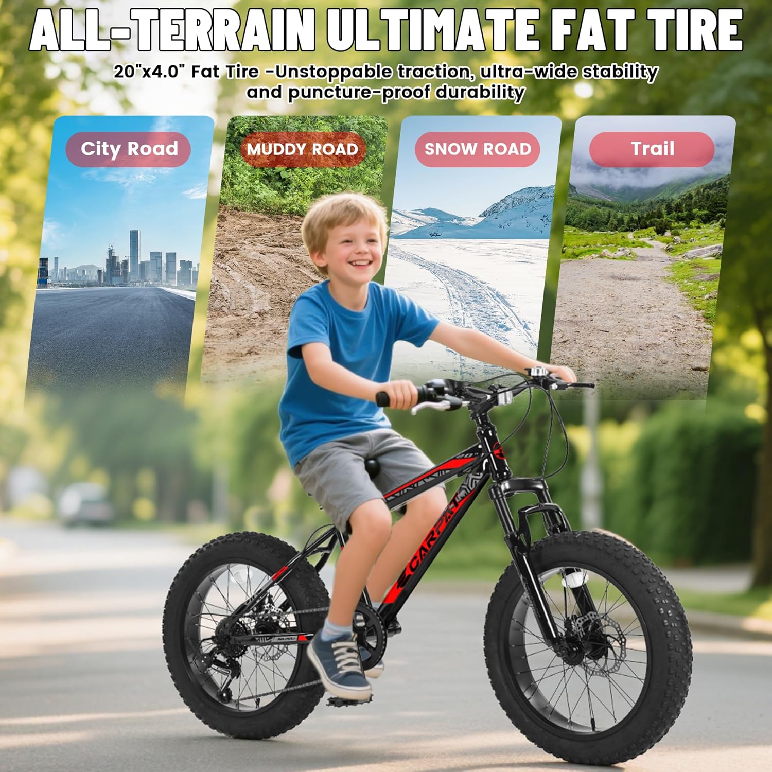 Kids Bike 20 Inch Wheels, 4