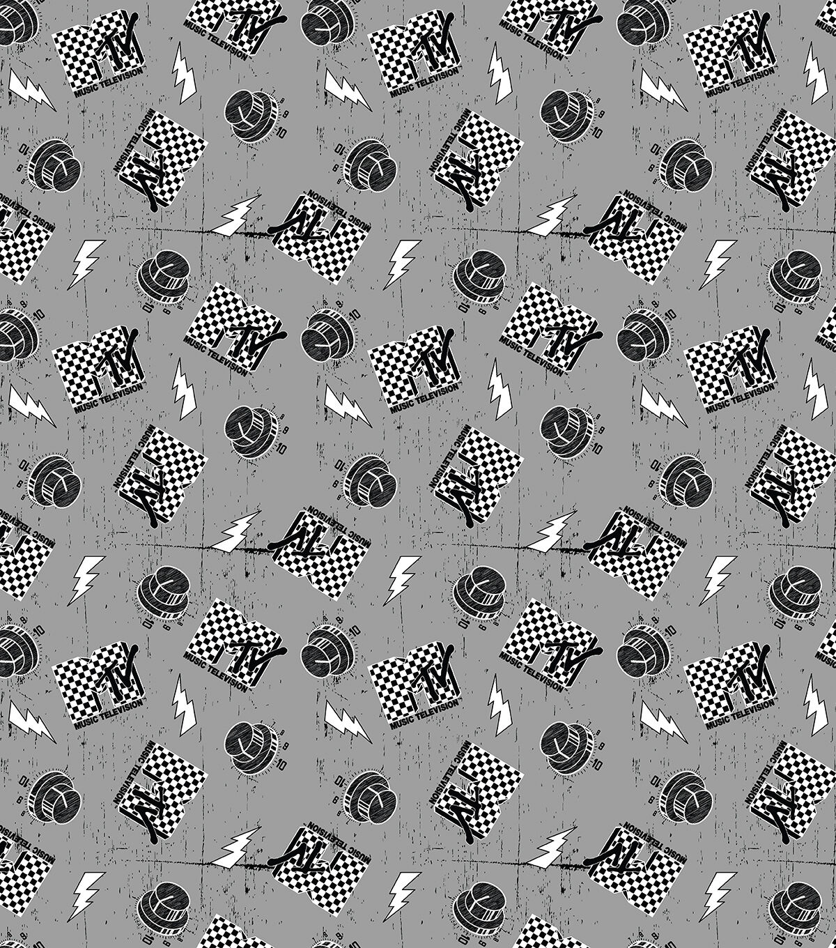 MTV Volume Dial Cotton Fabric