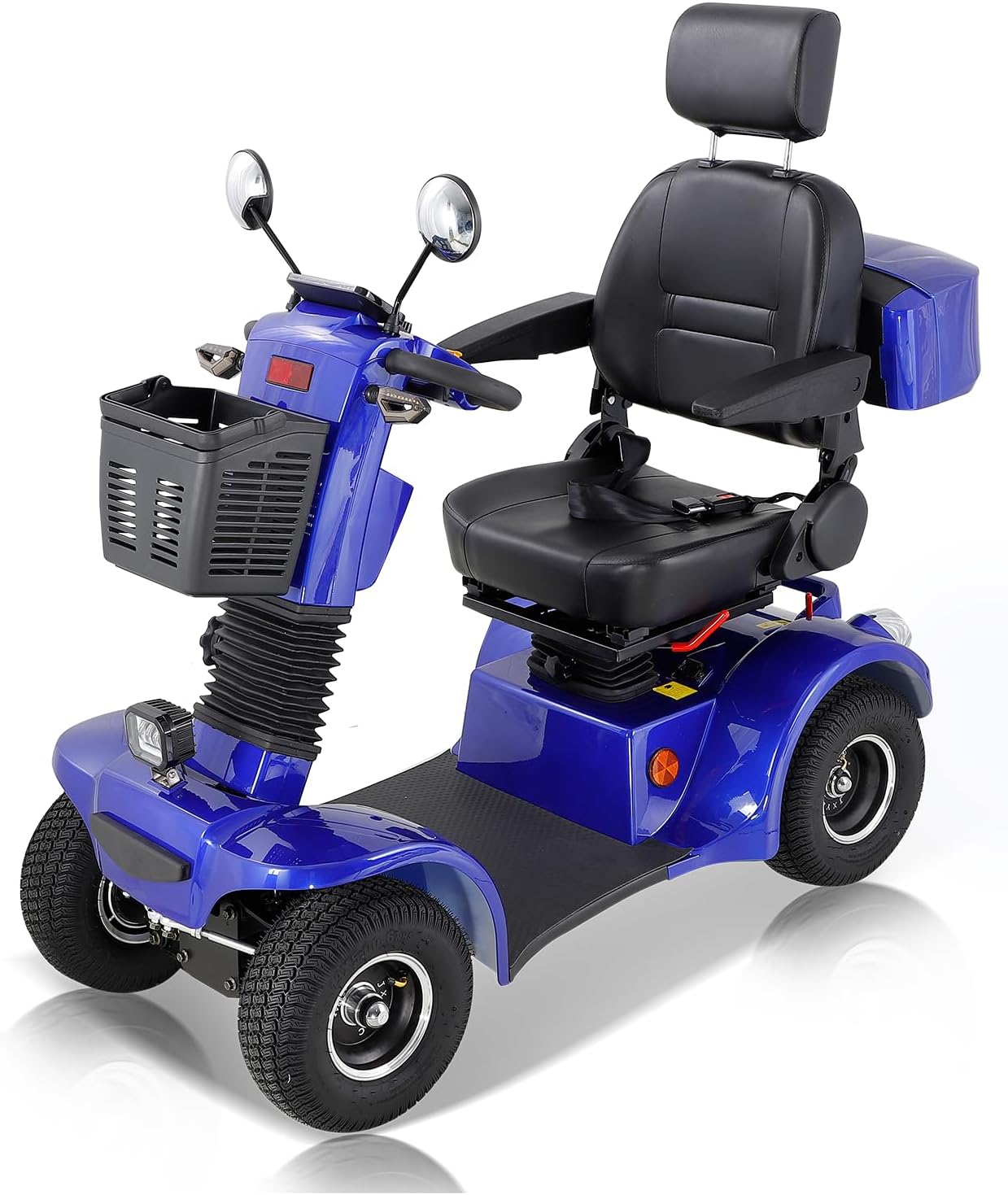 All Terrain Mobility Scooter for Seniors,Handicap Scooters for Adults with 3-Speed Travel Long for Adults Power 500 lb Capacity Scooter,Blue
