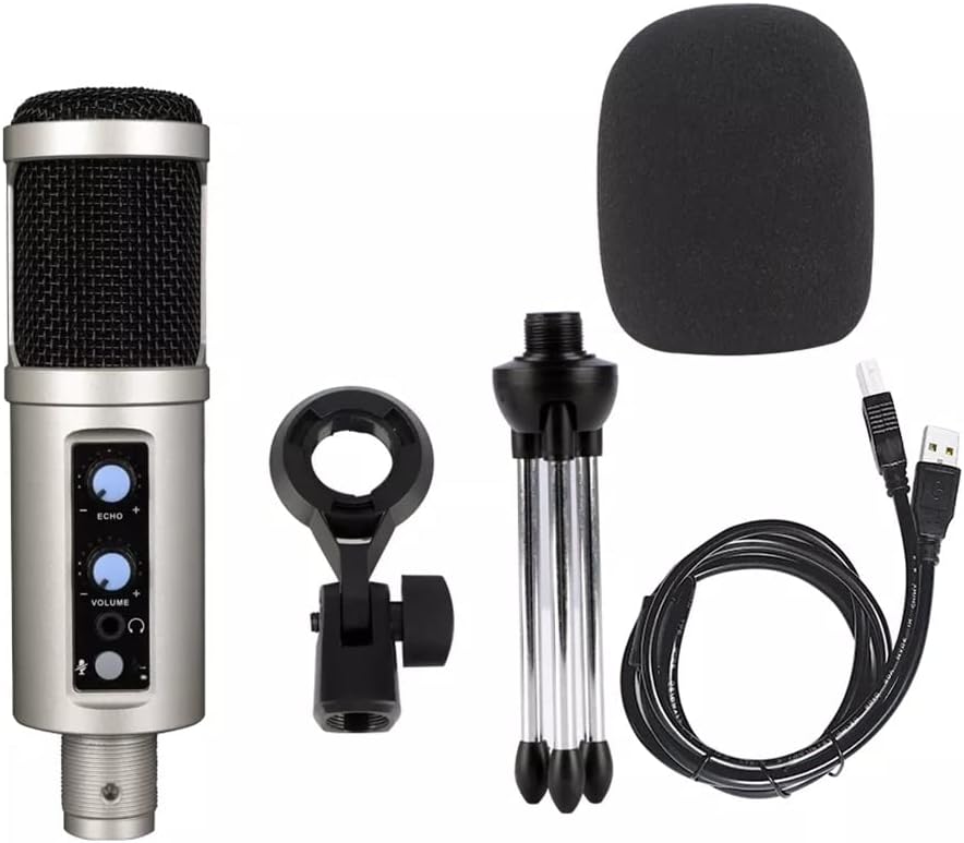 USB Microphone for Recording/Streaming/Games, Professional Microphone for PC/Laptop, Voice Volume Control