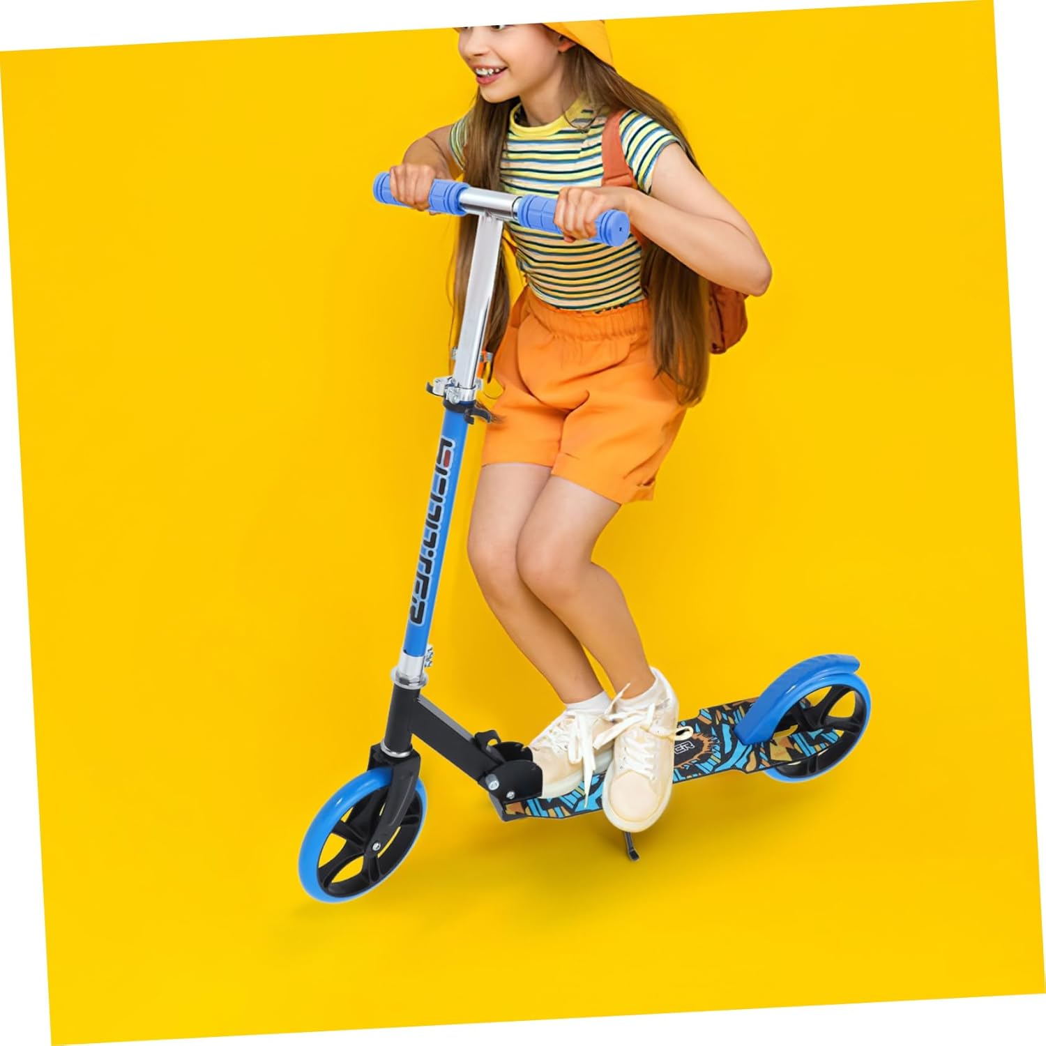 Lightweight Foldable Kick Scooter for and Teens Portable Two- Transport for Outdoor Exercise and School Carry Blue Scooter for Boys