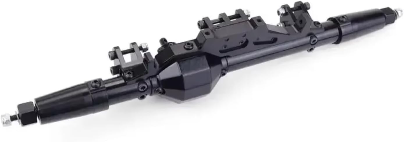 Rc Components For Axial For Wraith For Rock For Racer 90018 90045 RR10 90048 90053 1/10 RC Cars Complete Aluminum Alloy Front Rear Axle(Black)