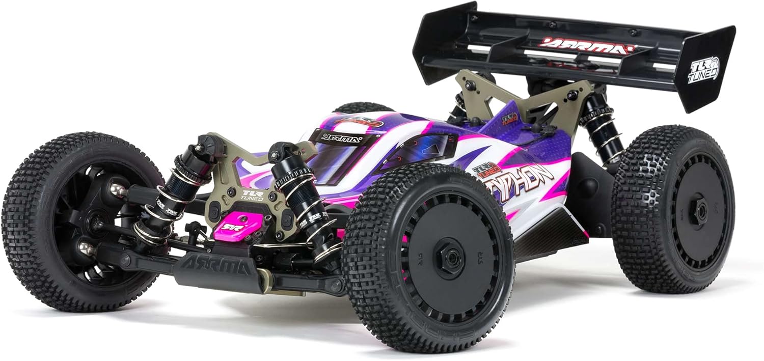 ARRMA RC Car 1/8 TLR Tuned Typhon 4WD Roller Buggy, Pink/Purple, ARA8306
