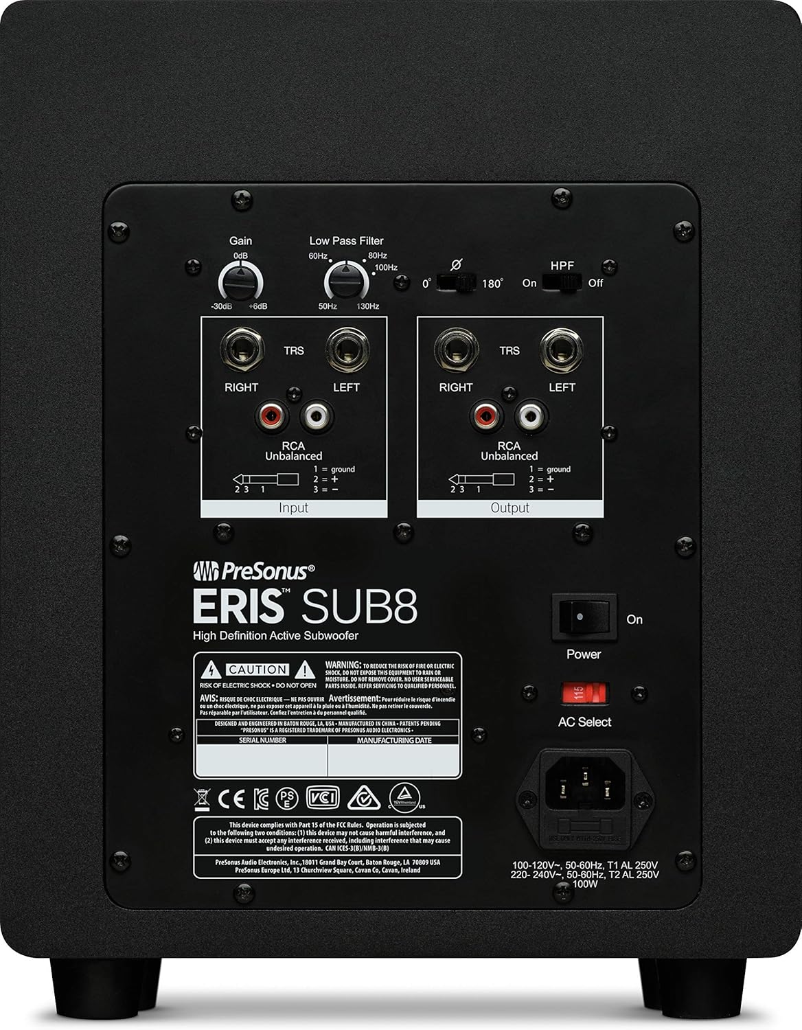 PreSonus Eris Sub 8 Compact Studio Subwoofer