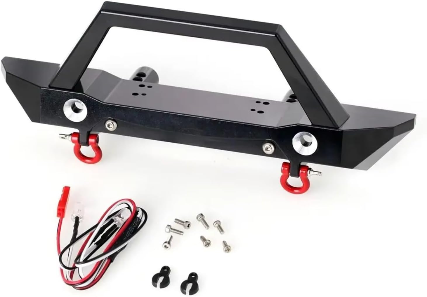 RC Accessories For Axial SCX6 1/6 Aluminum Front Bumper Set With Lamp Upgrades Parts Accessories RC For Racing Crawler Car Repair Replacement