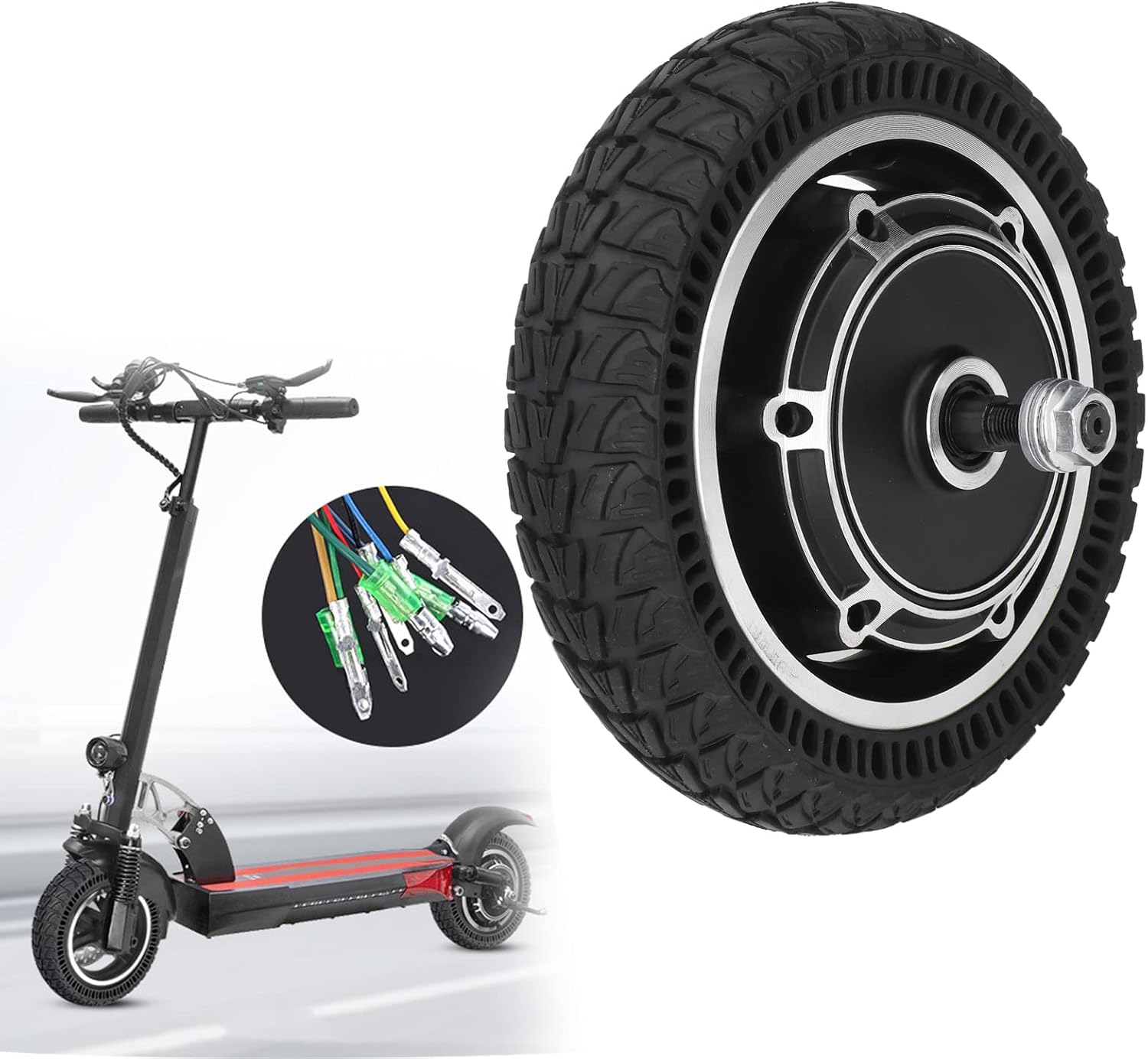 Electric Scooter Hub Motor Wheel Tire Compatible Replacement for KUGOO M4 Electric Scooter Parts