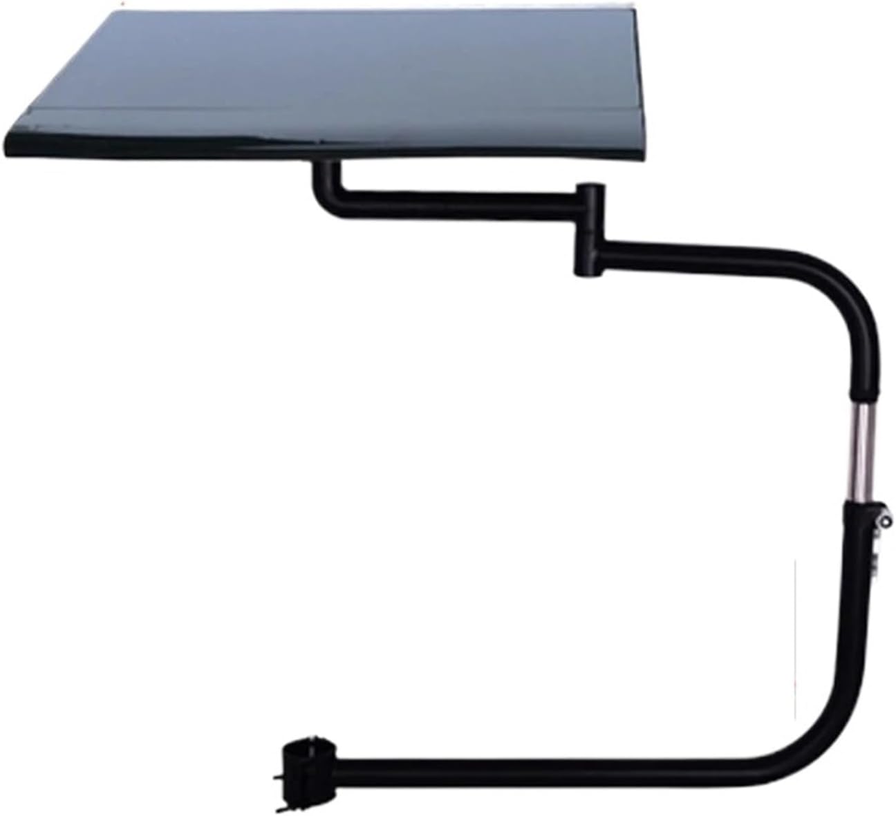 OK010 Metal Multifunctional Full-Motion Chair Clamping Laptop Tray + Keyboard Wrist Rest Stand Full-Motion Office Gaming Tilt(OK-010W)