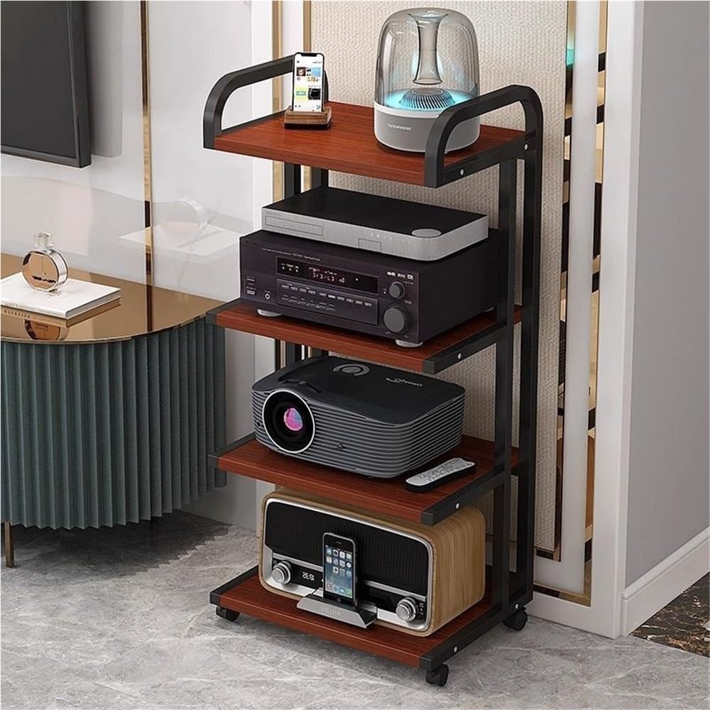 4 Tier Mobile AV Media Stand