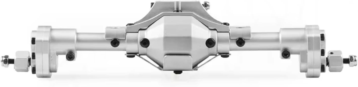 RC Car Parts for Axial for SCX10 III 90046 90047 1/10 RC Crawler Upgrade Accessories Metal Front Rear Portal Axle Modification Accessories(Silver)