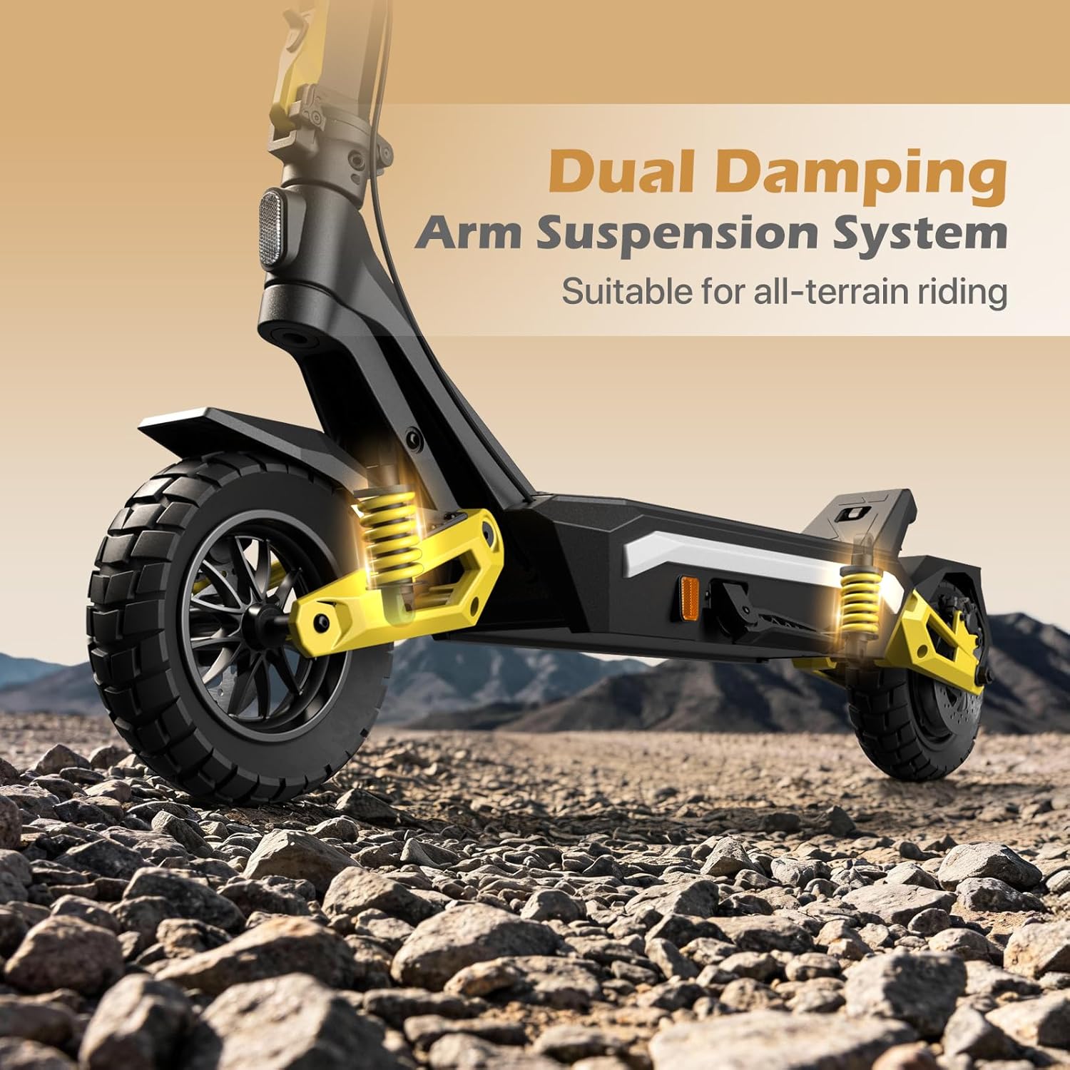 GT01 Pro Electric Scooter, 1500W Peak Motor, 25 MPH Top Speed, 62 Miles Range, 10