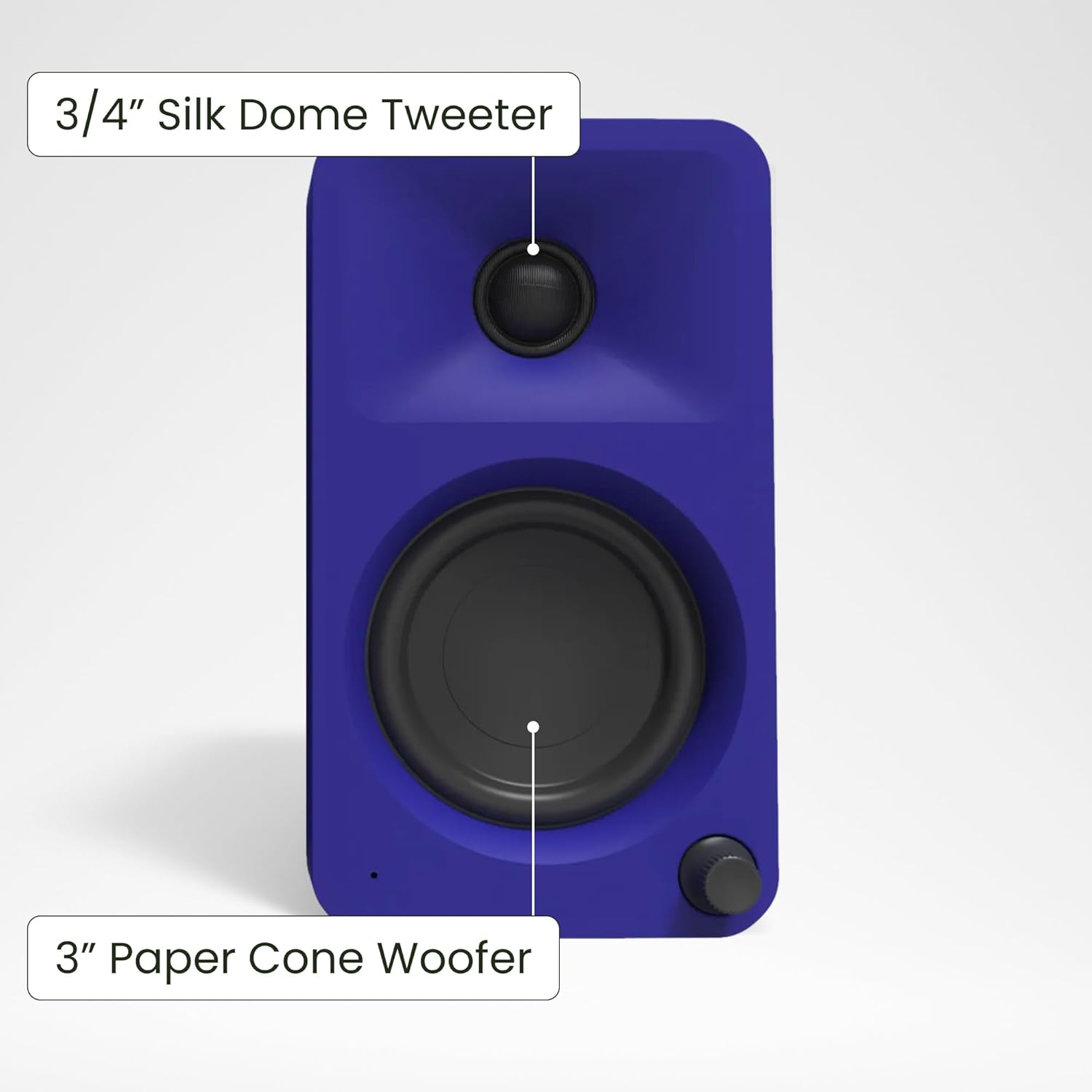 Kanto ORAML 100W Powered Reference Desktop Computer Speakers with Bluetooth 5.0 and USB-C Input | Bi-Amplified | 100 Hz Automatic Crossover | Reference Quality Sound | Pair | Purple