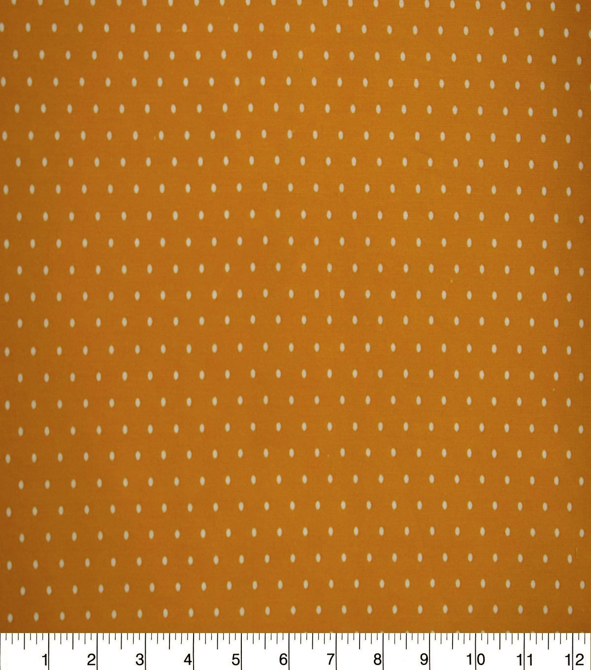 White Pin Dots on Orange Quilt Cotton Fabric by Quilter's Showcase