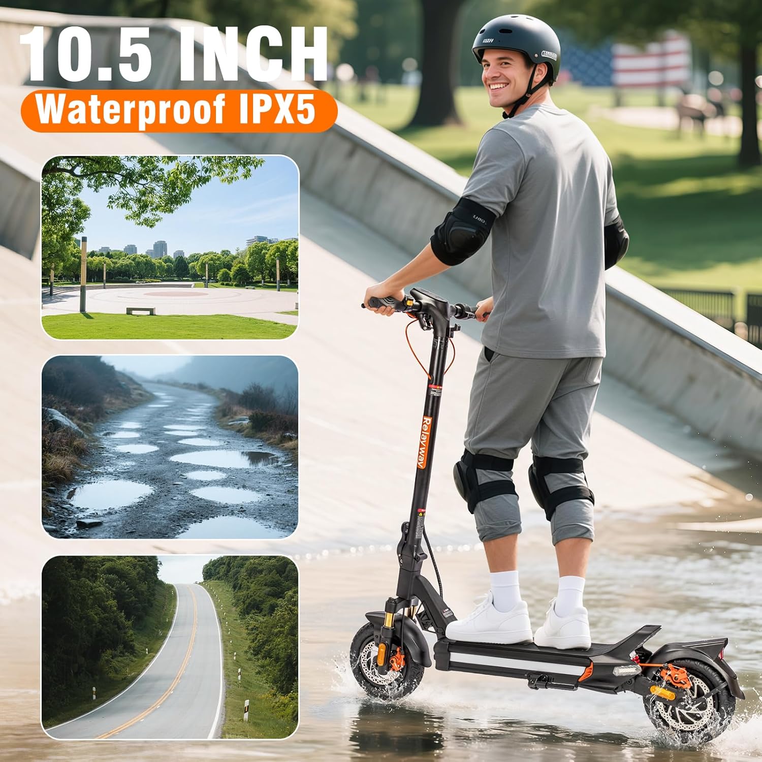 Off Road Electric Scooter Long Range, Fast Electric Scooter 30 Mph Speed, Heavy Duty 300+ lb Capacity & Dual Suspension