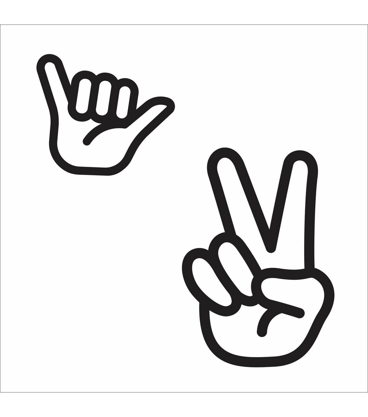 RoomMates Peace Hand Dry Erase Giant Decals