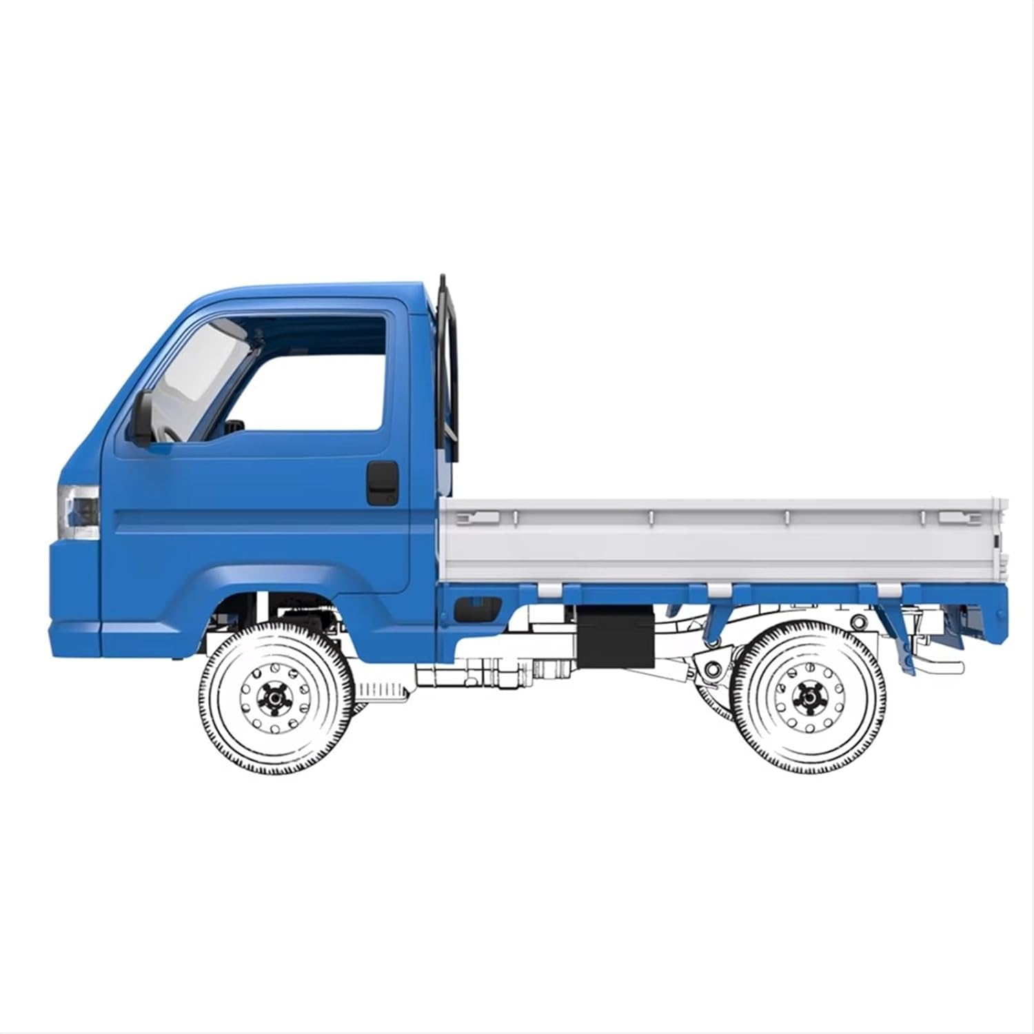 RC Car Accessories Compatible with WPL D12 WL01 LD1297 1/16 RC Car Upgrade Parts Spare Replacement Accessories Blue Body Shell Truck Bodyshell