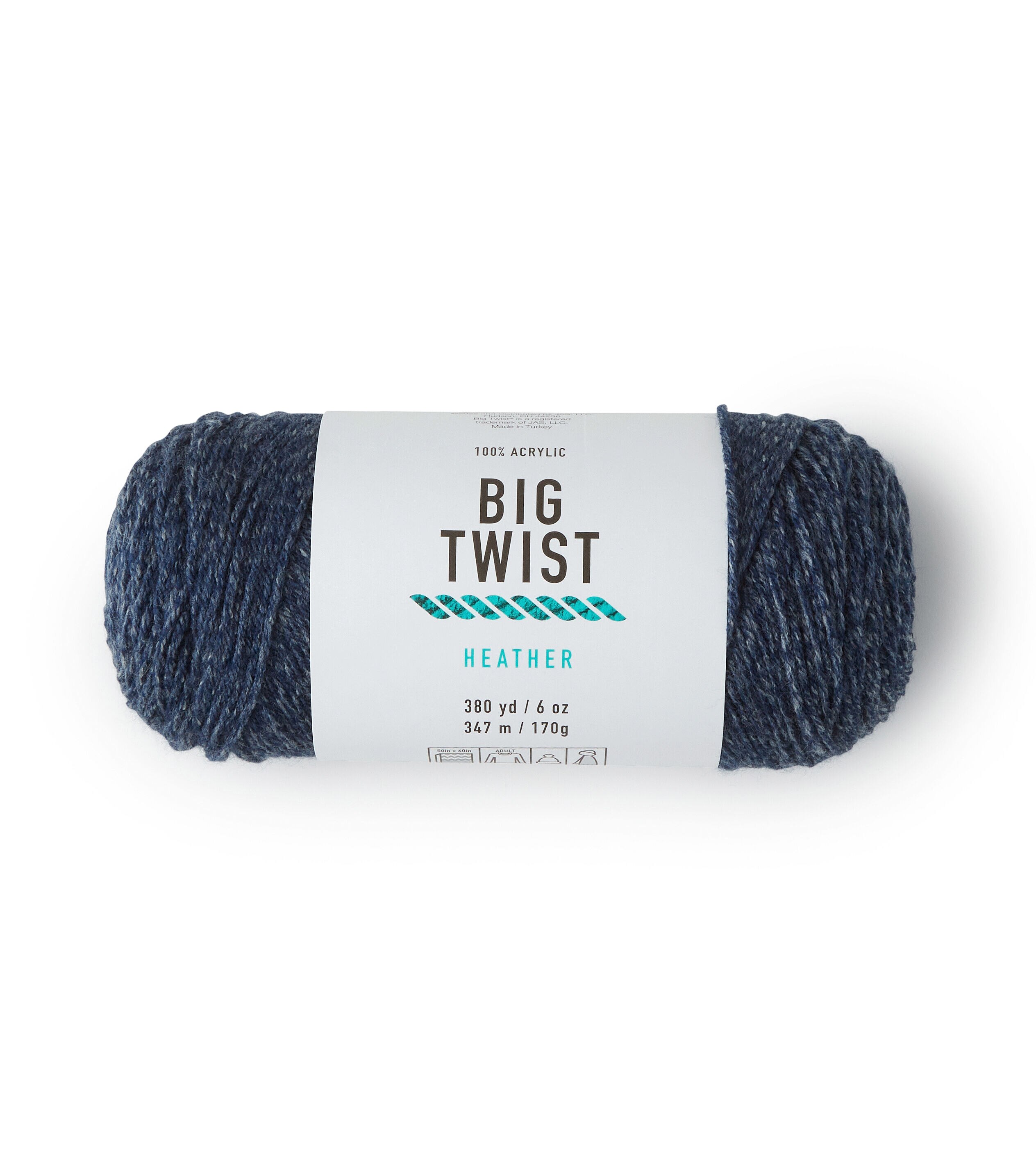 Heather 380yds Worsted Acrylic Yarn by Big Twist