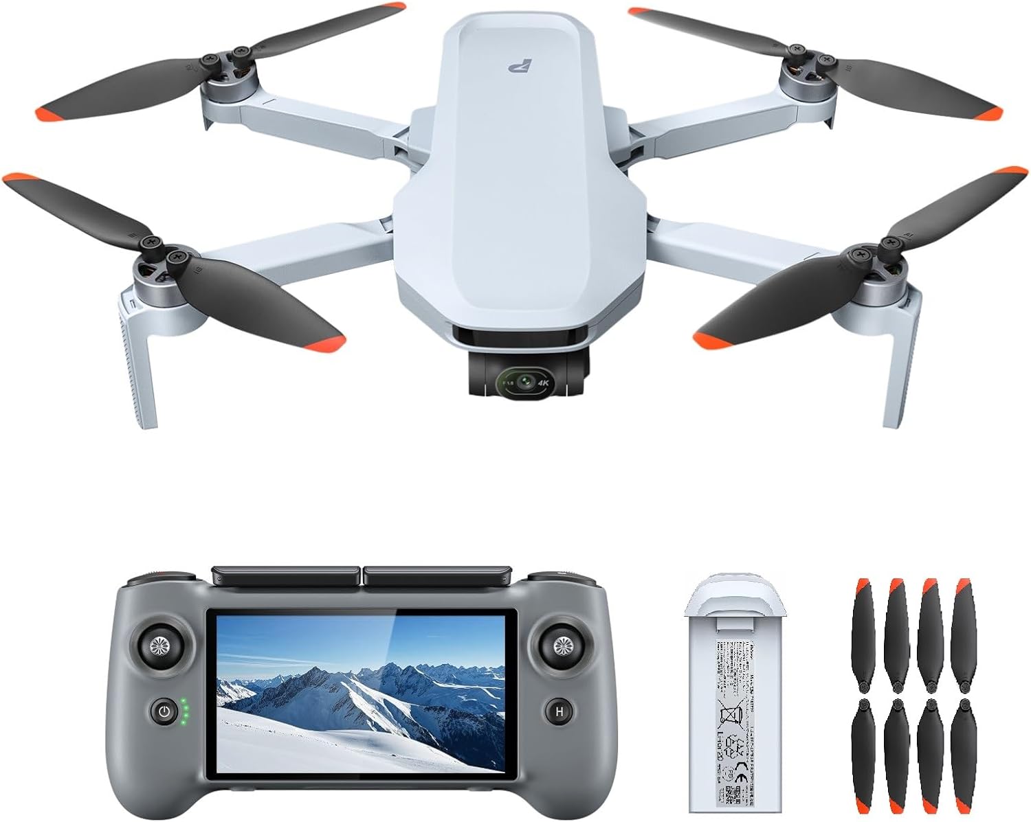 Potensic Atom 2 Drone with RC PTD 1, 8K Photo, Under 249g, 3-Axis Gimbal, 10KM Transmission, AI Track, Vertical Shooting, AI Night Shot, Standard Kit with 1 Extra Set of Propellers
