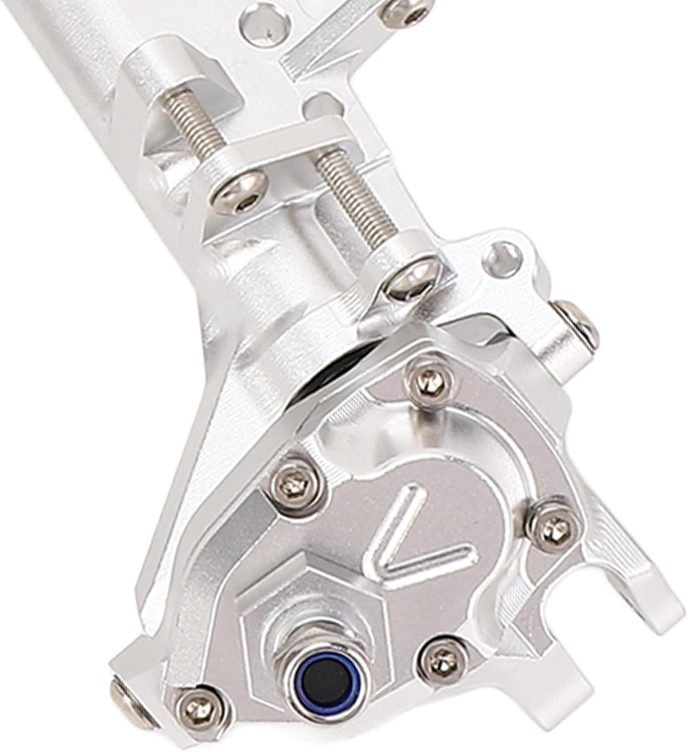 Aluminum Alloy Portal Axle Set, Stainless Steel Metal Front Rear Portal Axle Assembly Adjustable Shock Mount Drive Shaft with Stainless Steel for 1/10 RC Crawler