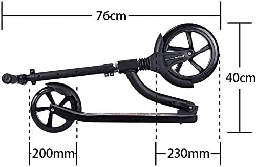 Scooters Kick Scooter for Adults Kids Foldable Unisex Adult Kick Scooters with Big Wheels Commuter Scooters Birthday Gifts for Women/Men/Teens/Kids Up to 100kg Non-Electric