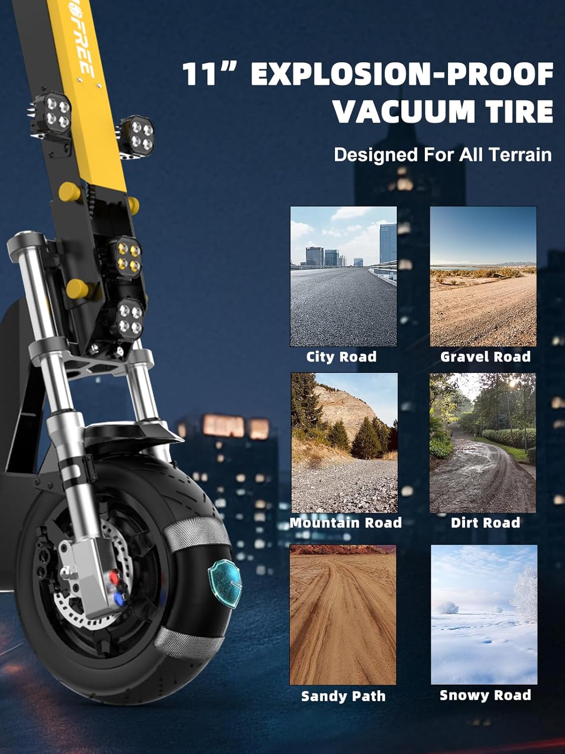 40/50MPH Electric Scooter Adults, 3000W/6000W Motor, 60V25Ah, 84Nm, 55Miles Fast Sports Dual Motor Escooter, 11