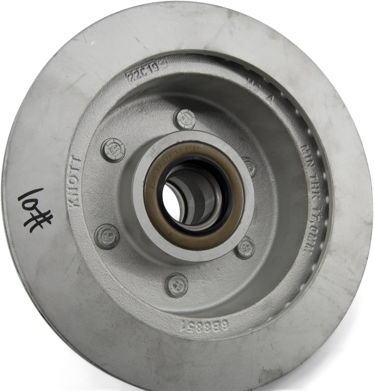 Sturdy Built Knott Boat Trailer Disc Brake 12 inch 6 Lug Integral Replacement Hub Rotor