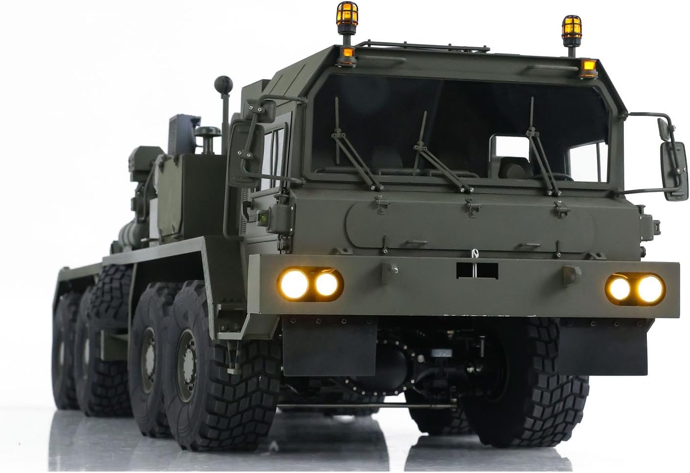 1/14 8X8 RC Tractor Truck SLT56 3-Speed Transmission Differential Lock Axles Full Metal Remote Control Military Transport Car