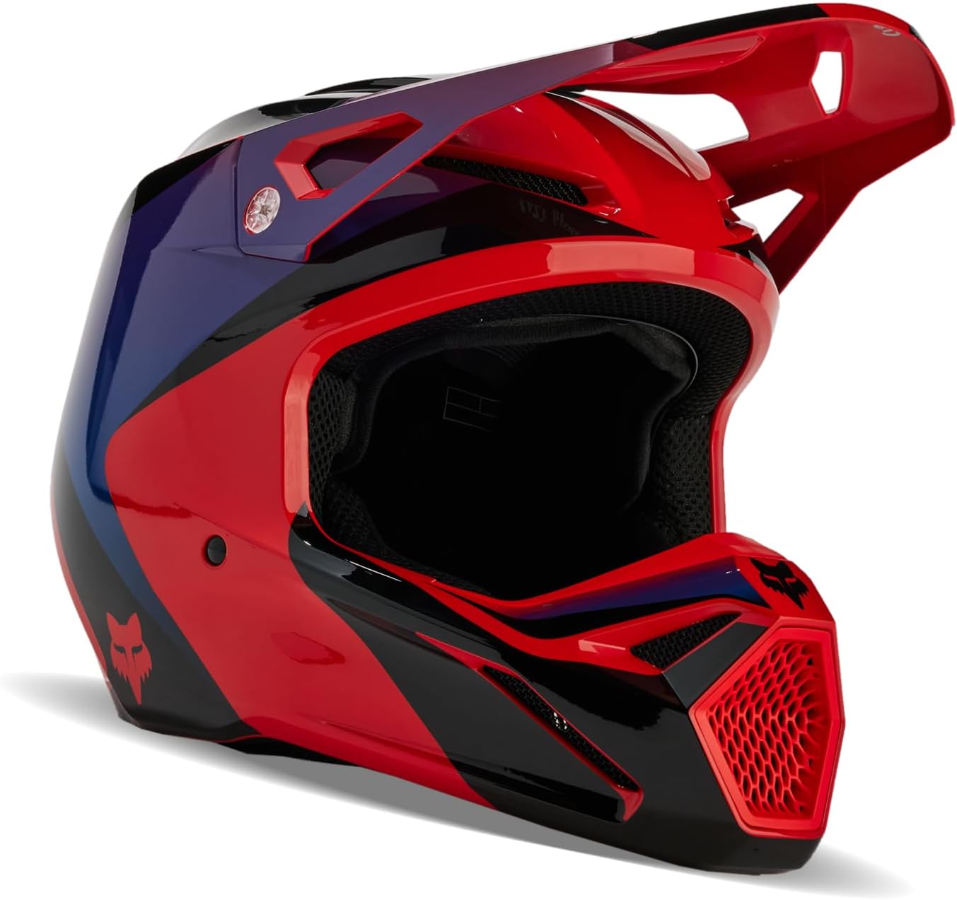 Fox Racing Unisex V1 Motocross Dirt Bike Helmet, Fluorescent Red, X-Small