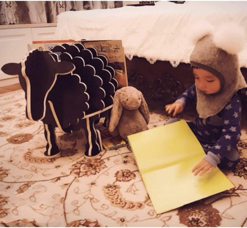 PAASHE Creative Bookshelf Eco-Friendly Solid Wood Multi-Layer Board Bookcase Animal Shape Bookshelves Classic Rack Bookcase