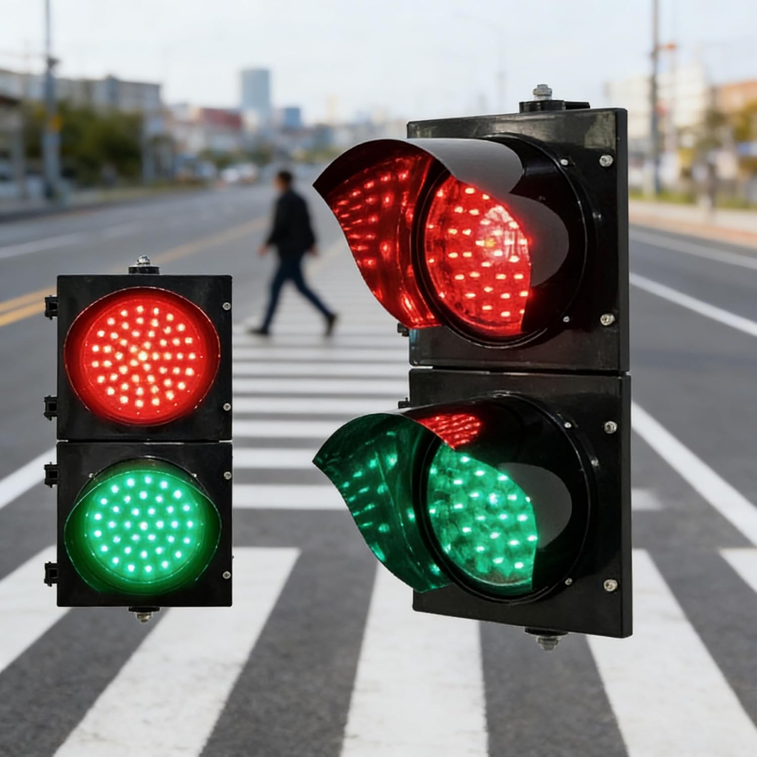 100mm(4inch) AC85-265V Traffic/Stop/Go Light Kit Lamp,PC Housing Waterproof IP65 (AC 85-265V)