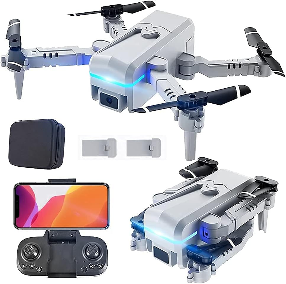 GPS Drone for Adults with 4K Camera 5G FPV Live Video for Beginners Foldable RC Quadcopter with Auto Return Home Headless Mode Follow Me Dual Cameras 2 Batteries Includes Ca