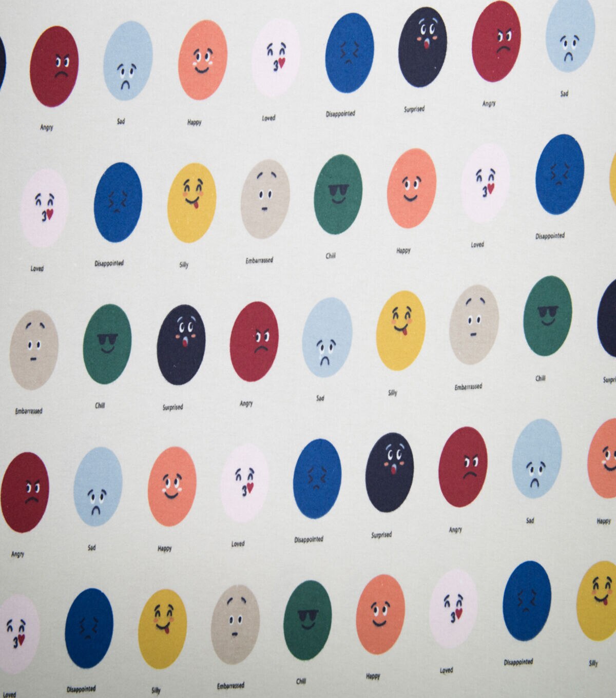 Super Snuggle Emotional Faces Flannel Fabric