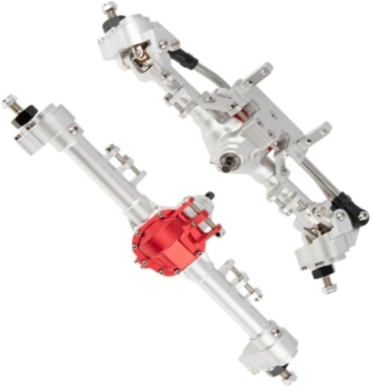 RC Vehicle Axles Compatible with Axial for SCX10 Aluminum Alloy Front Rear Axle 1/10 RC Car Part RC Car Accessories Replacement Parts(Color 2)