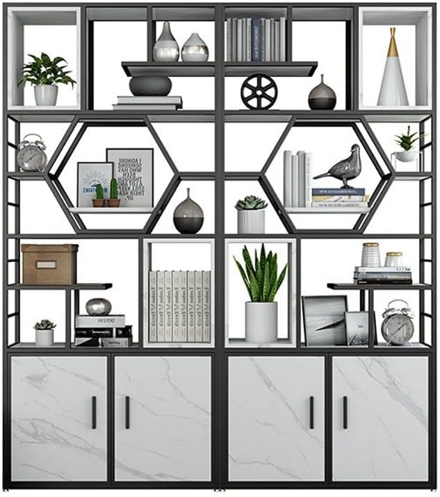 SONGCHAO Book Shelf Metal Bookshelf Living Room Multi-Storey Storage Bookcase Modern Minimalist Nordic Office Partition with Lockers Cube Storage Organizer (Color : D2-240 * 30 * 180cm)