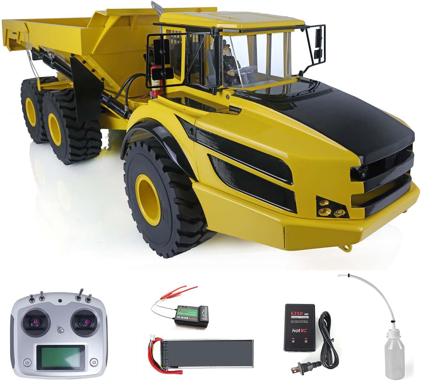 TOUCAN RC HOBBY 1/14 6 * 6 Metal Hydraulic Lifting RC Articulated Truck Dumper Tipper RTR Model