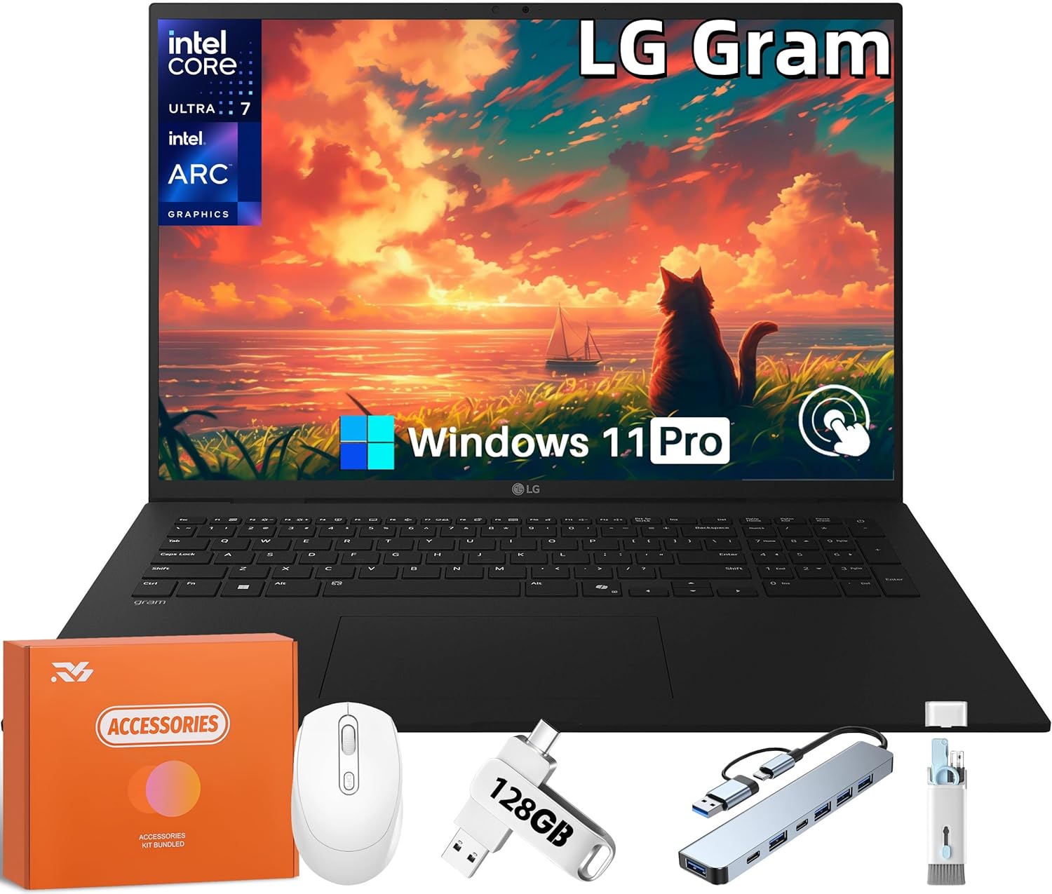 LG Gram 17 Touchscreen Laptop, AI-Enabled Intel Ultra 7 Series 2 Processor, Intel Arc Graphics, 17
