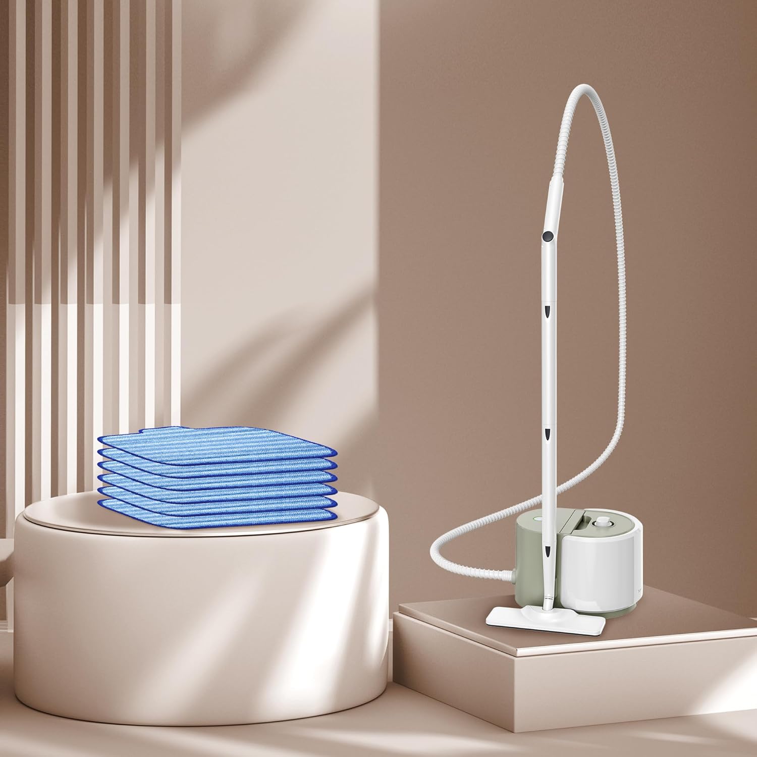 Newbealer Heavy-duty Steam Cleaner NB282C bundle with 8 Washable Microfiber Pads