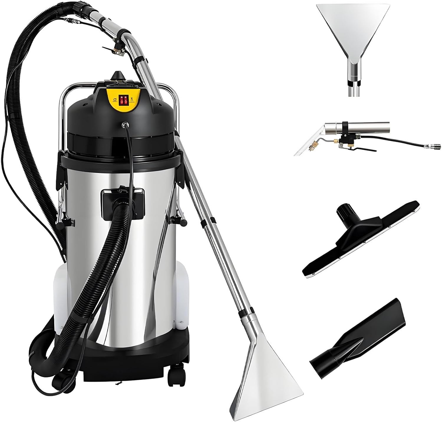 Hiedmeil Carpet Cleaner Machine Multifunction, Extractor Vacuum Washing Machine for Carpets, Sofas, Curtains,Stainless Steel Deep Cleaning Machine 40L/10.56gal (40L)