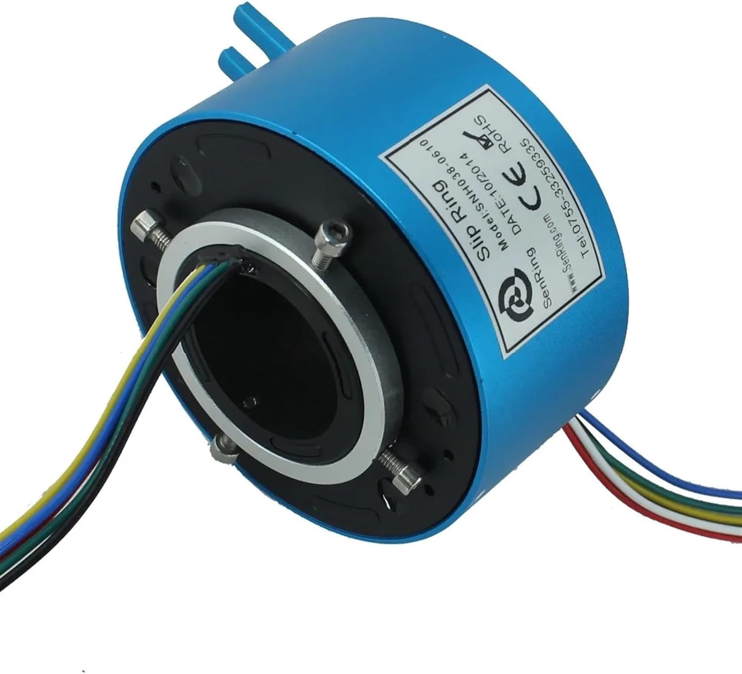 Rotating Electrical Contact bore Size 38.1mm (1.5'') of Through Hole Slip Ring 2 Circuits 10A +4 Signal Circuits