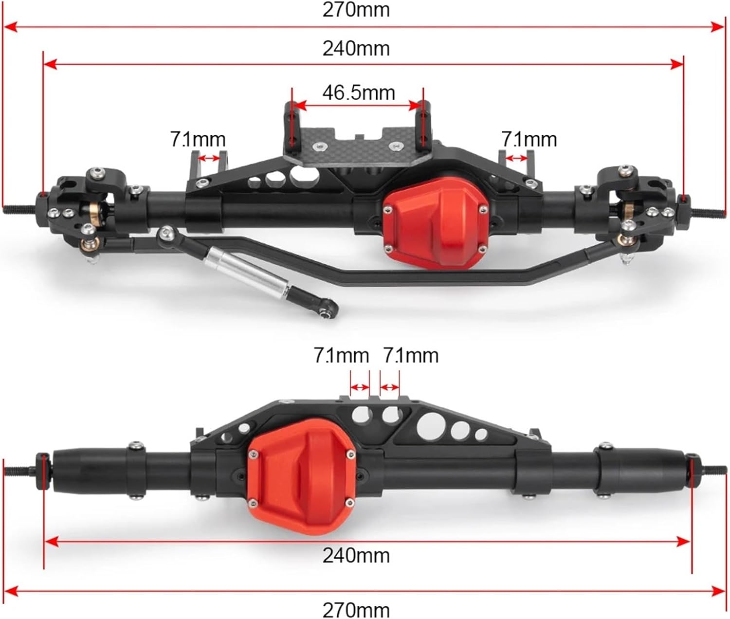 For Axial For Wraith 90018 90053 90048 RR10 1/10 Metal TFL Front/Middle/Rear Axle Complete RC Crawler Car Upgrade Parts Models(1set)