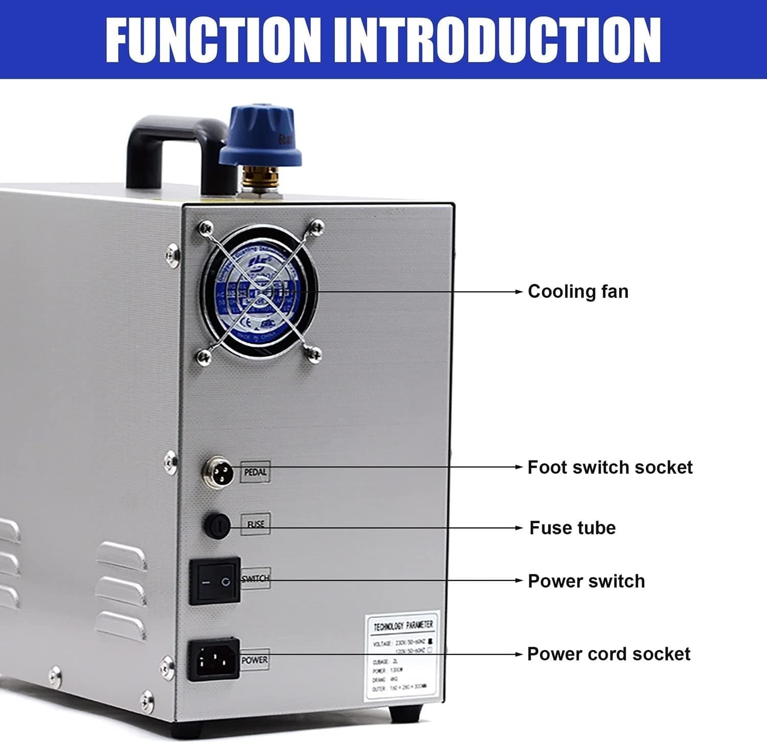 Gemstone Cleaning Machine,2200W Electric Stainless Steel Jewelry Steam Cleaner, Gemstone Cleaning Machine Gold and Silver Goldsmith Tools