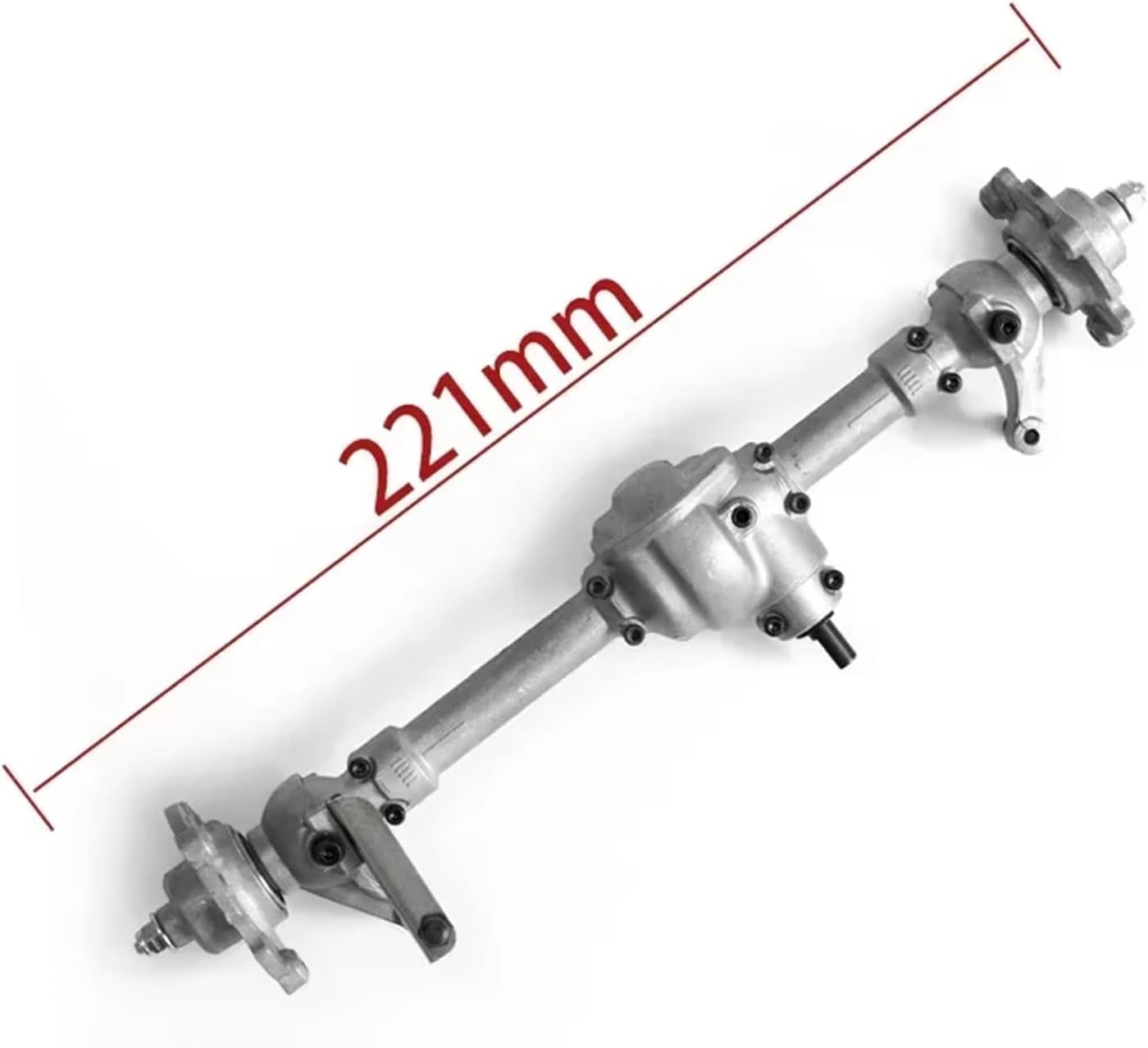 RC Car Upgrade Parts Compatible with HG P407 1/10 Rc Car Spare Parts Metal Front Rear Bridge Axle Assembly ASS-02 Upgrade Accessories(Front and Rear)